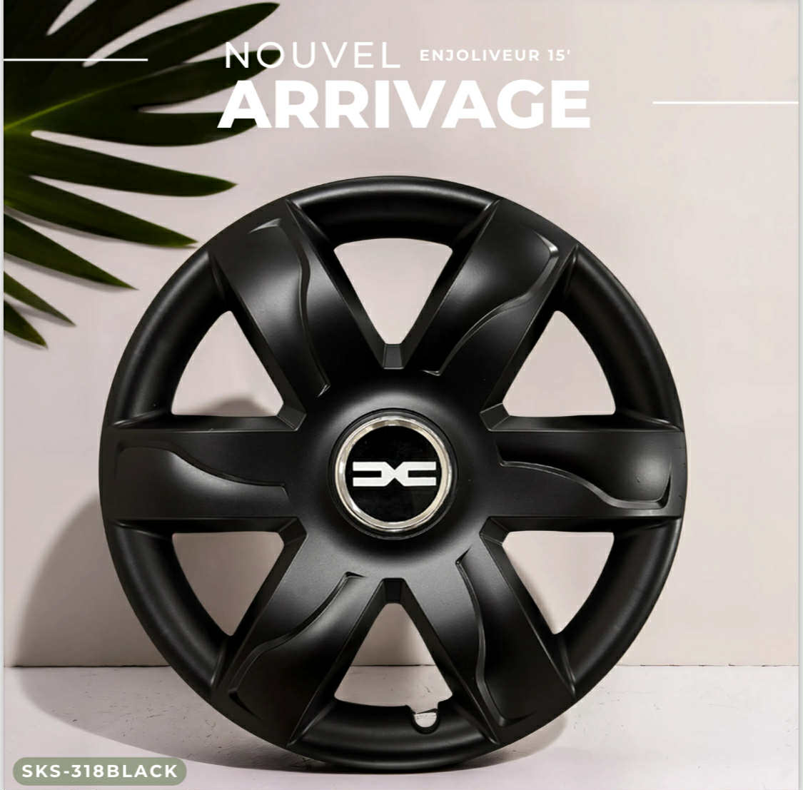 Enjoliveurs SJS Black Mate  318