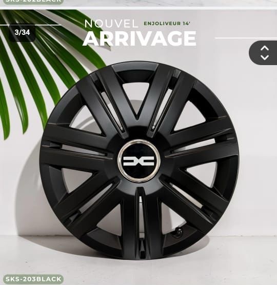 Enjoliveurs SJS Black Mate 203