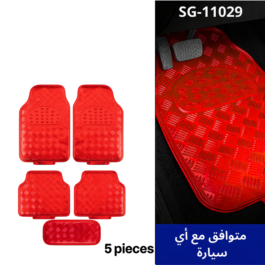 Tapis standard aluminium rouge 5 pieces