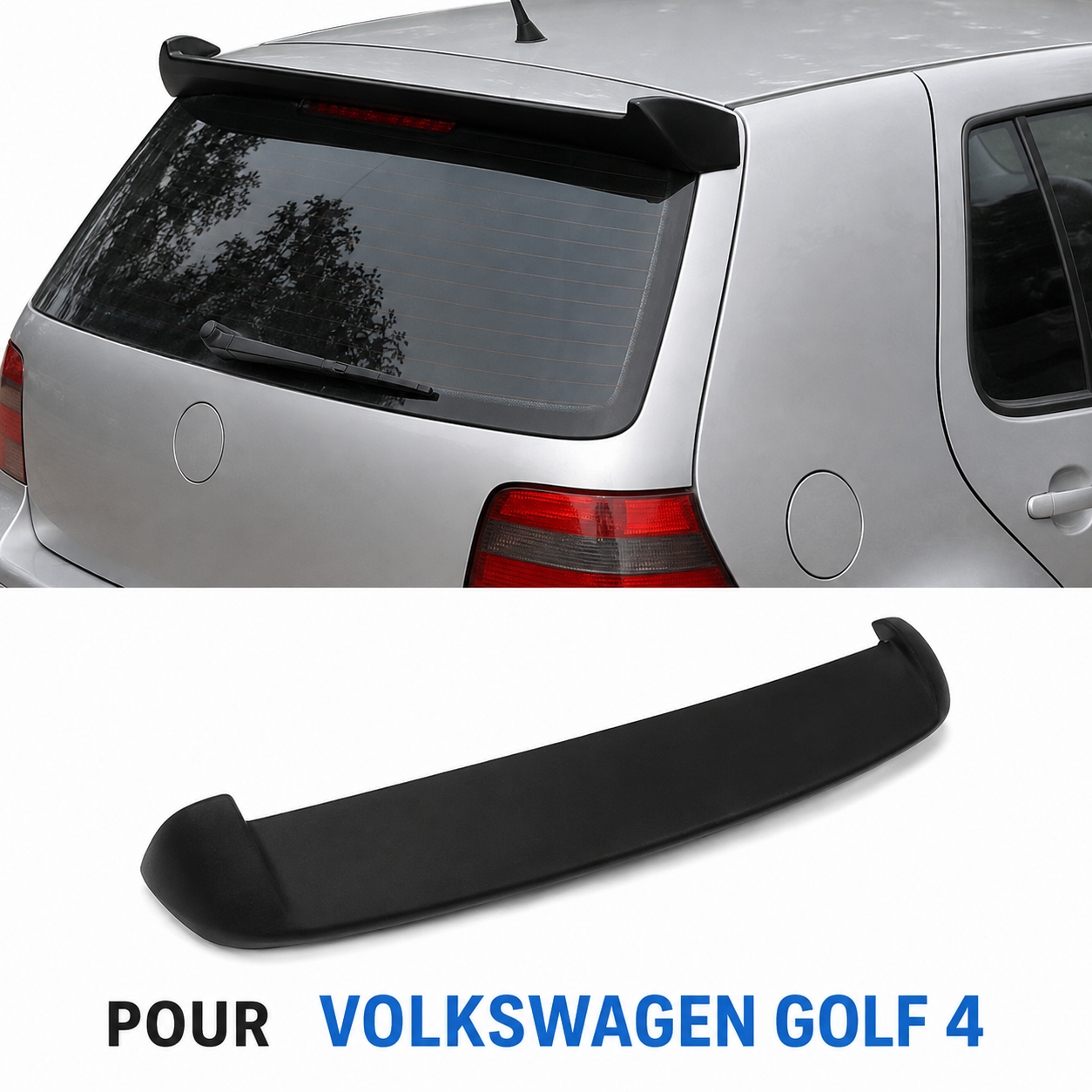 Becquet arrière en ABS sur mesure pour Volkswagen Golf 4 (1998-2004)