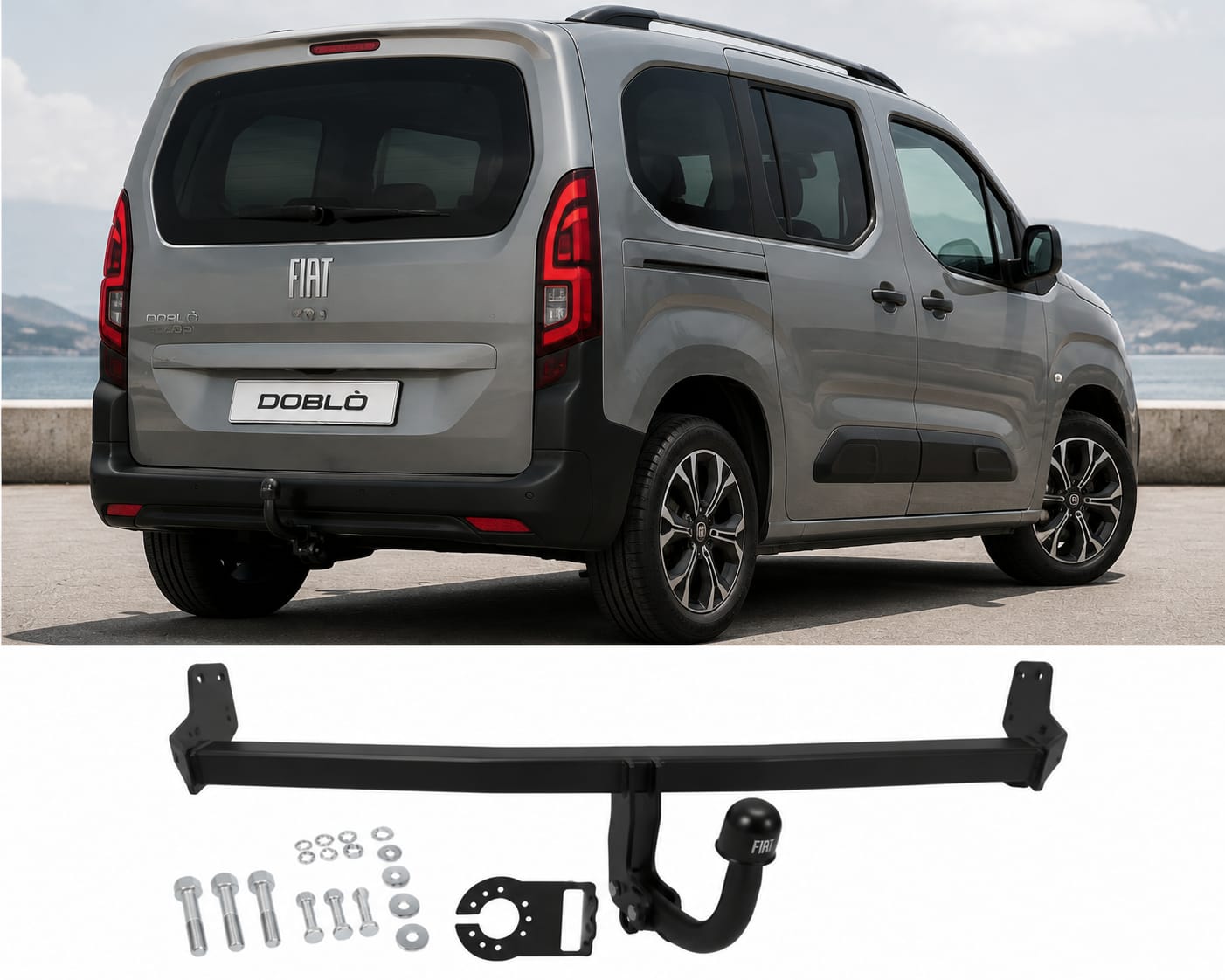 Attelage de remorque fixe pour Fiat Doblò III