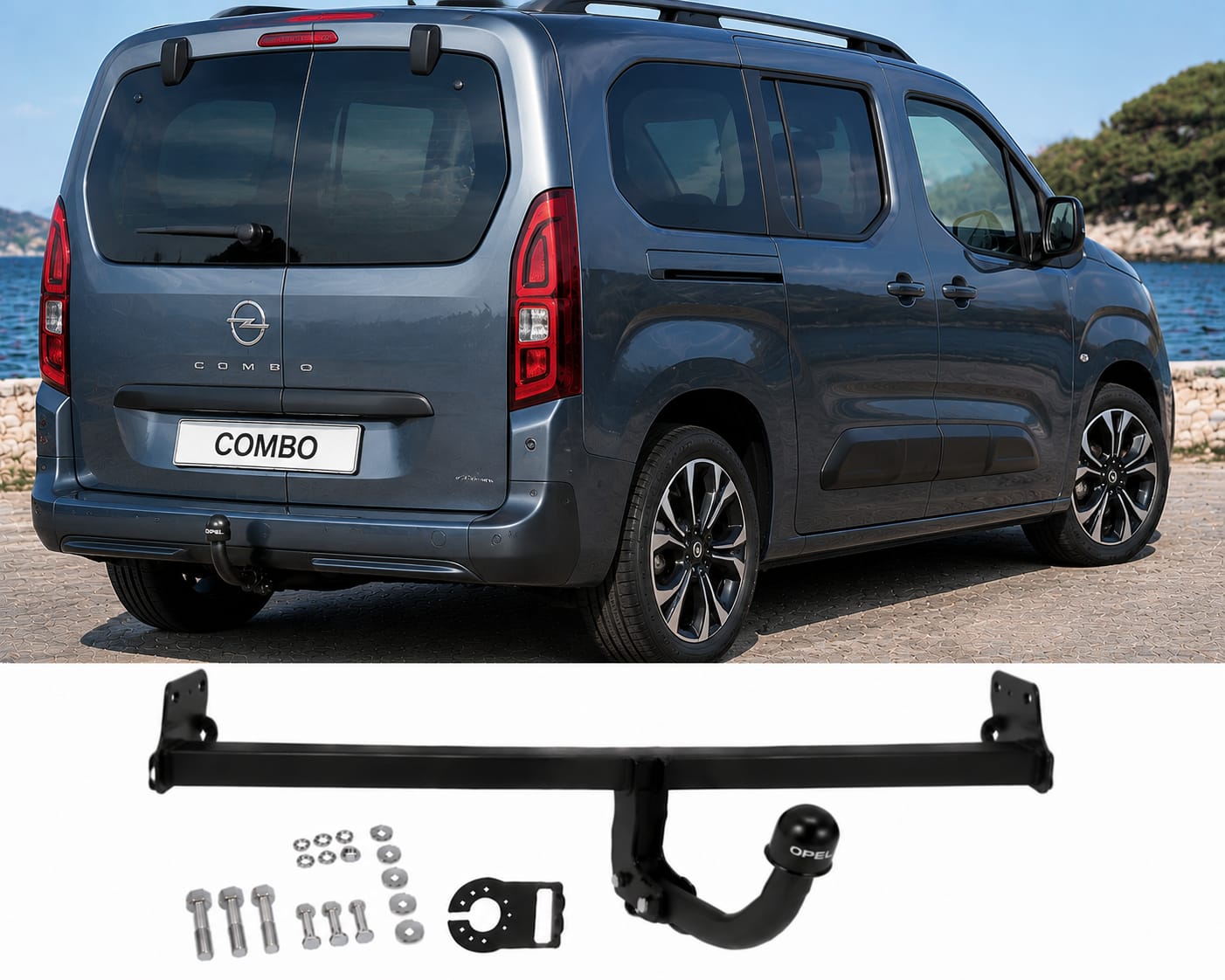 Attelage de remorque fixe pour Opel Combo III 2018+
