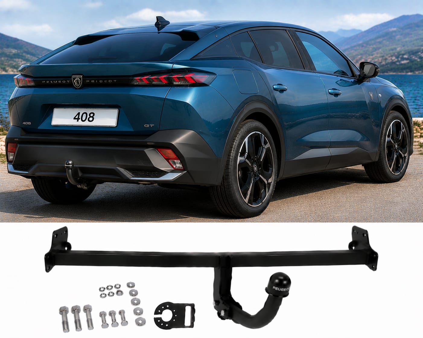 Attelage de remorque fixe pour Peugeot 408 2022+