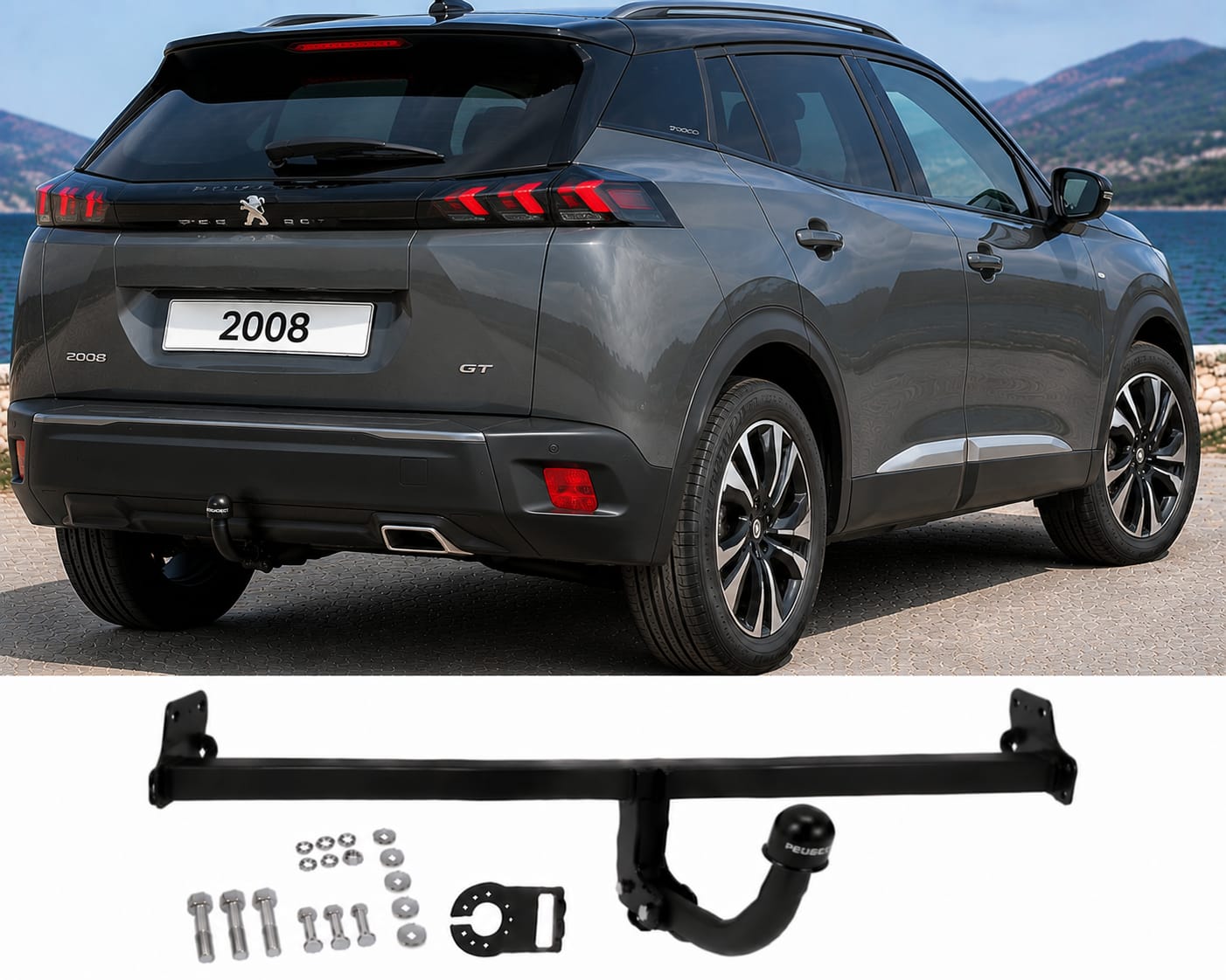 Attelage de remorque fixe pour Peugeot 3008 2024+