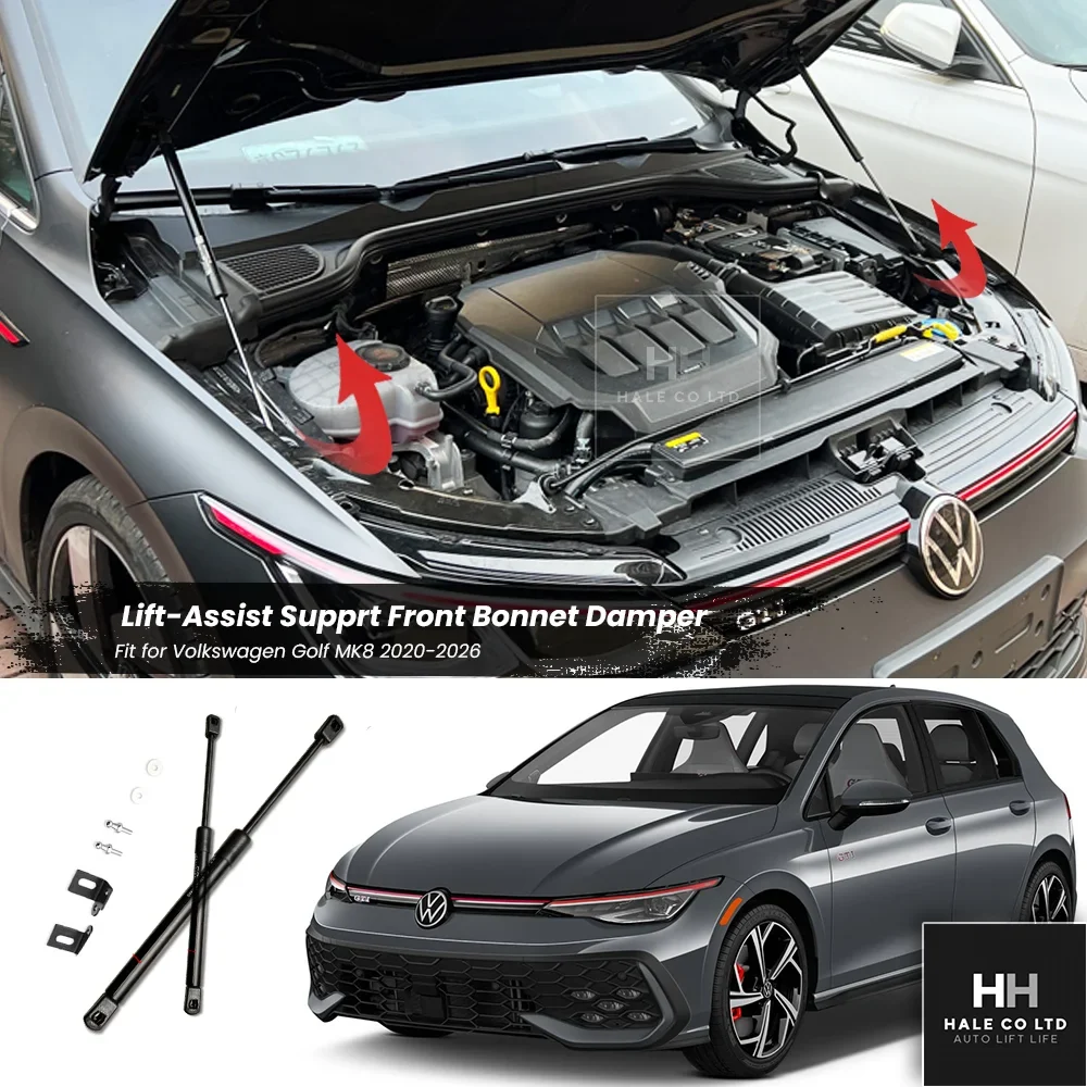 Vérins de Capot Volkswagen Golf 8 MK8 2020-2026 – Kit 2 Pièces